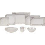 طقم ميلامين Ata 24 قطعة تصميم زهور ML-24F
