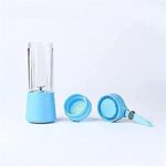 خلاط عصير صغير ومحمول مع زجاجات، عصارة فواكه كهربائية قابلة للشحن عبر منفذ USB، سعة 380 مل - Image 3