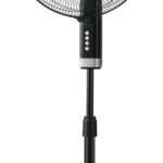 مروحة ستاند 45 سم 25MT-75W-BK من ميديا، محرك نحاسي، 75 وات، تصل إلى 18 دورة في الدقيقة، 1300 شفرات متينة مقاومة للصدمات، هادئة 5% هدوء، طول قابل للتعديل، يصل إلى 1.57 م، أسود